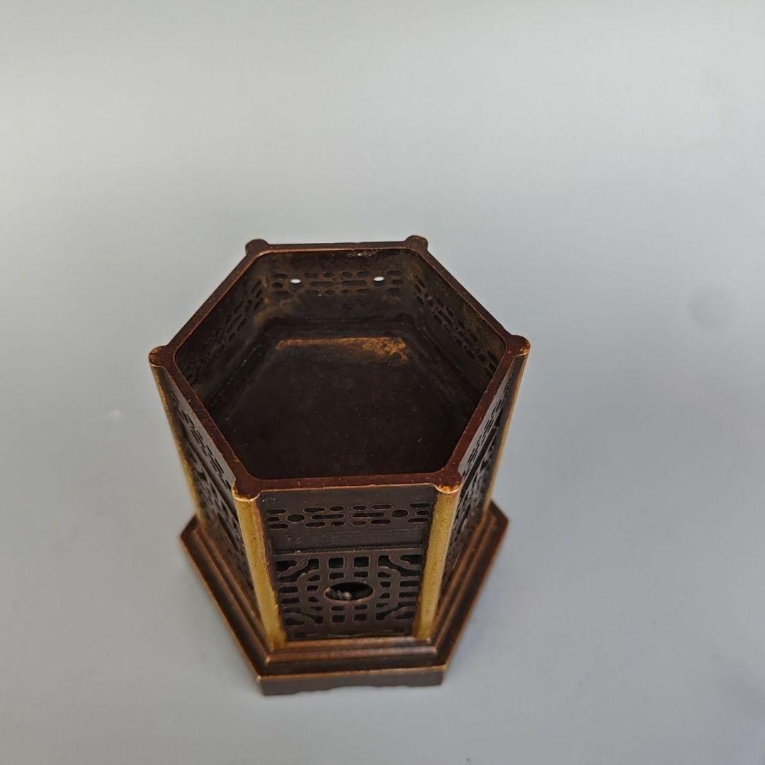 銅器 亭子薫香炉 茶道具 香道具 蓋置 置物 工芸品 美術品 置物