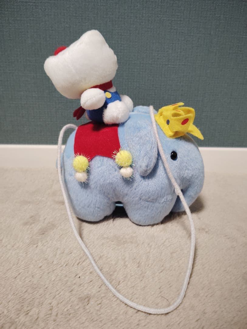 激レア　ぞう　キティ　ぬいぐるみ　タオルハンガー　サーカス　象に乗ったキティ