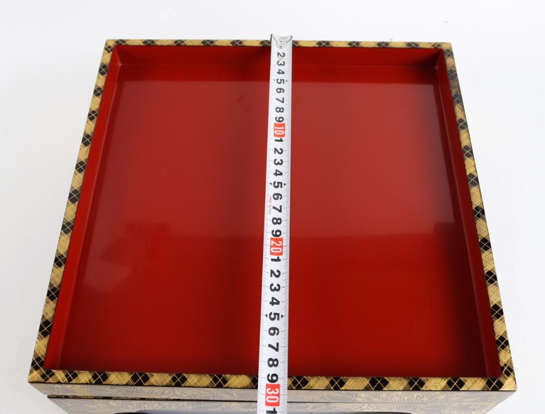 輪島塗 総菊蒔絵 重台 共箱 懐石道具 会席 重箱