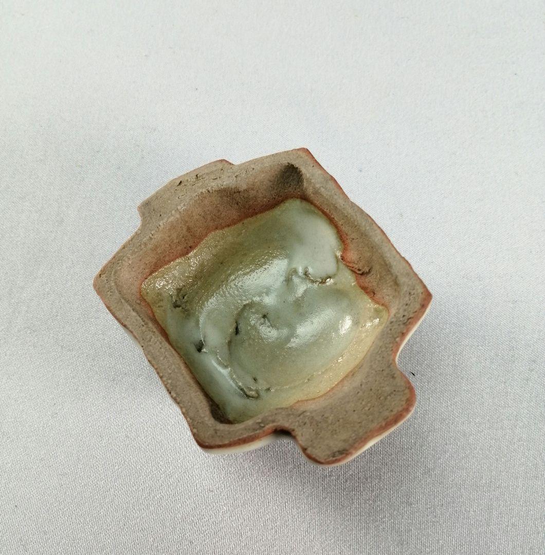 【茶事具】九谷焼青磁槌香合　香合326