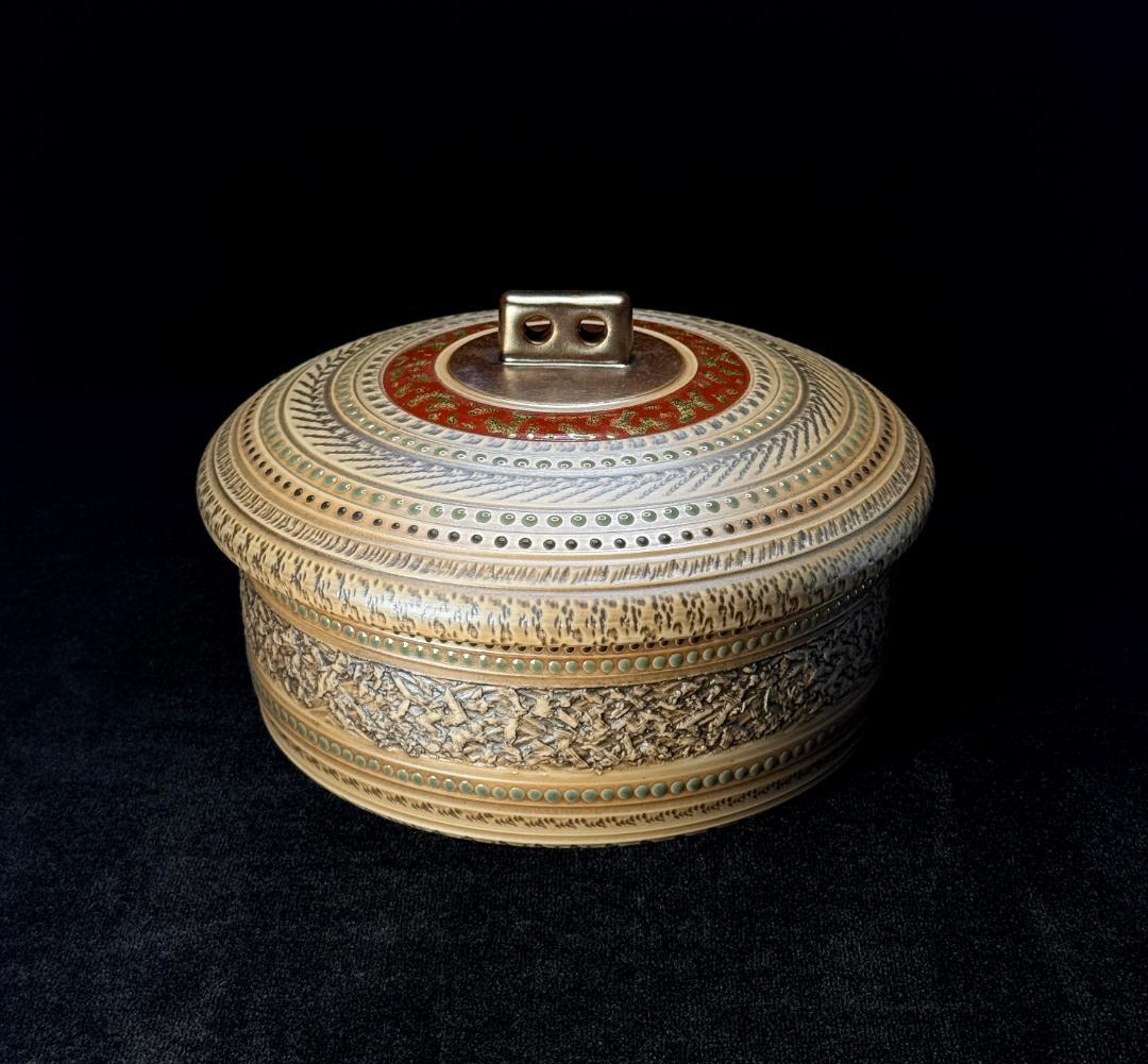 北川宏幸　陶房 弥三郎　焼〆蓋物　茶道具