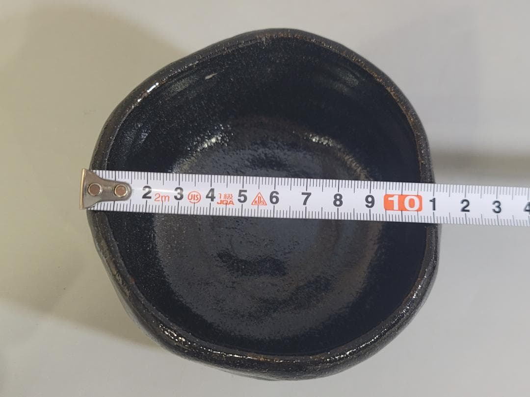 茶道具 初代 中村道年 黒楽茶碗 DT706