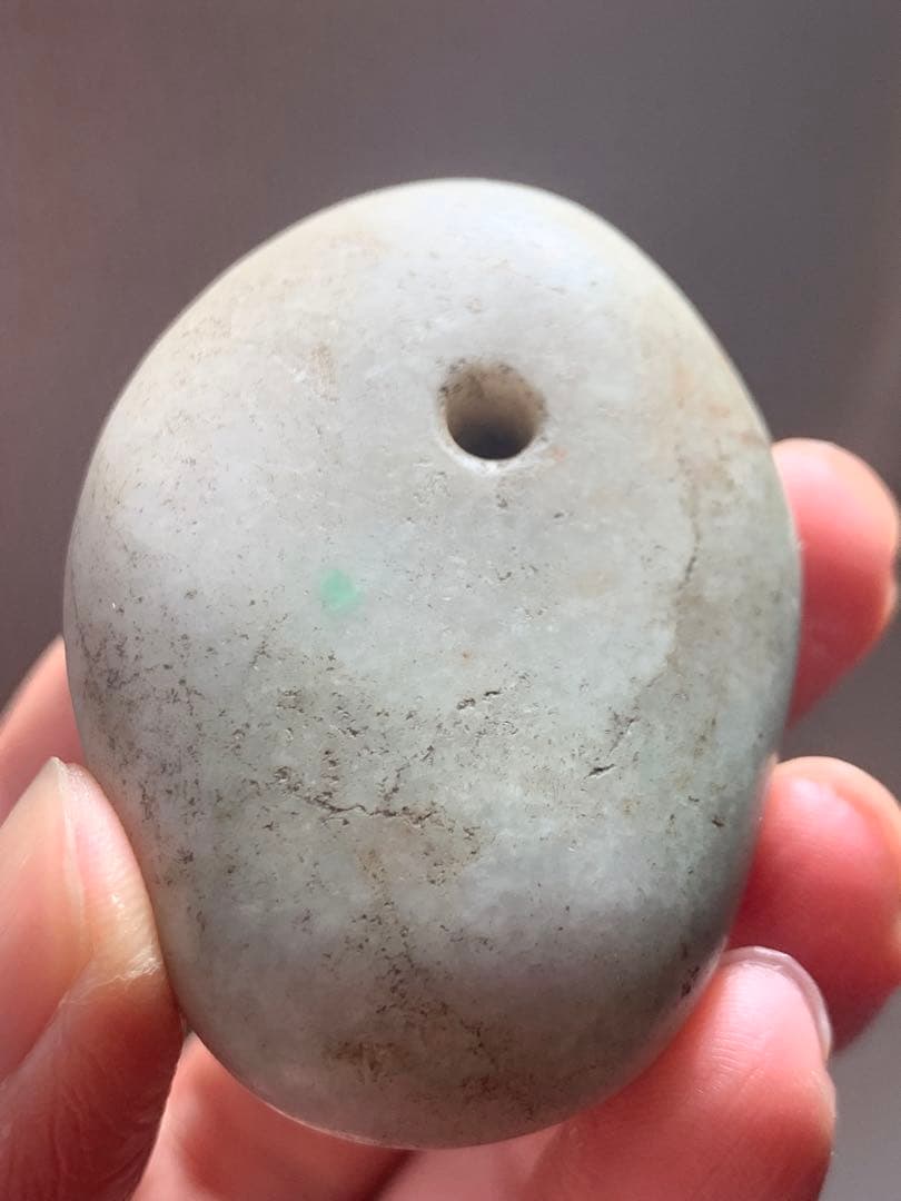 縄文時代後期　糸魚川翡翠大珠　出土　超特大　翡翠勾玉　根付　古墳　石器　勾玉