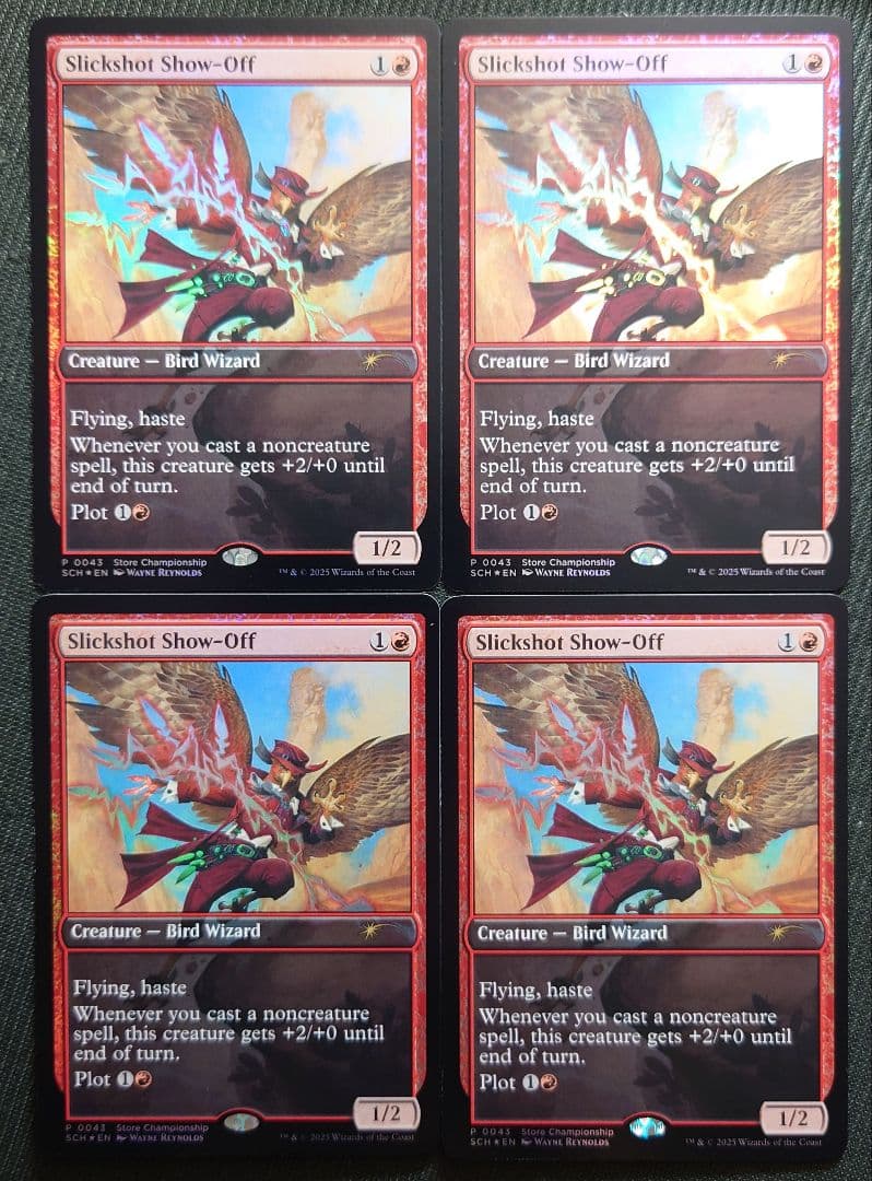 mtg フルアート プロモ FOIL 4枚セット 精鋭射手団の目立ちたがり