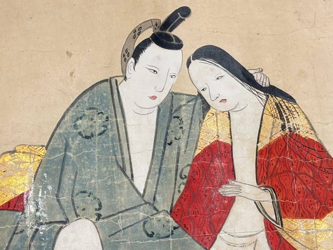 「慶長期風俗画」江戸時代初期〜中期頃筆極彩色春画巻 12図1巻|艶本 浮世絵和本