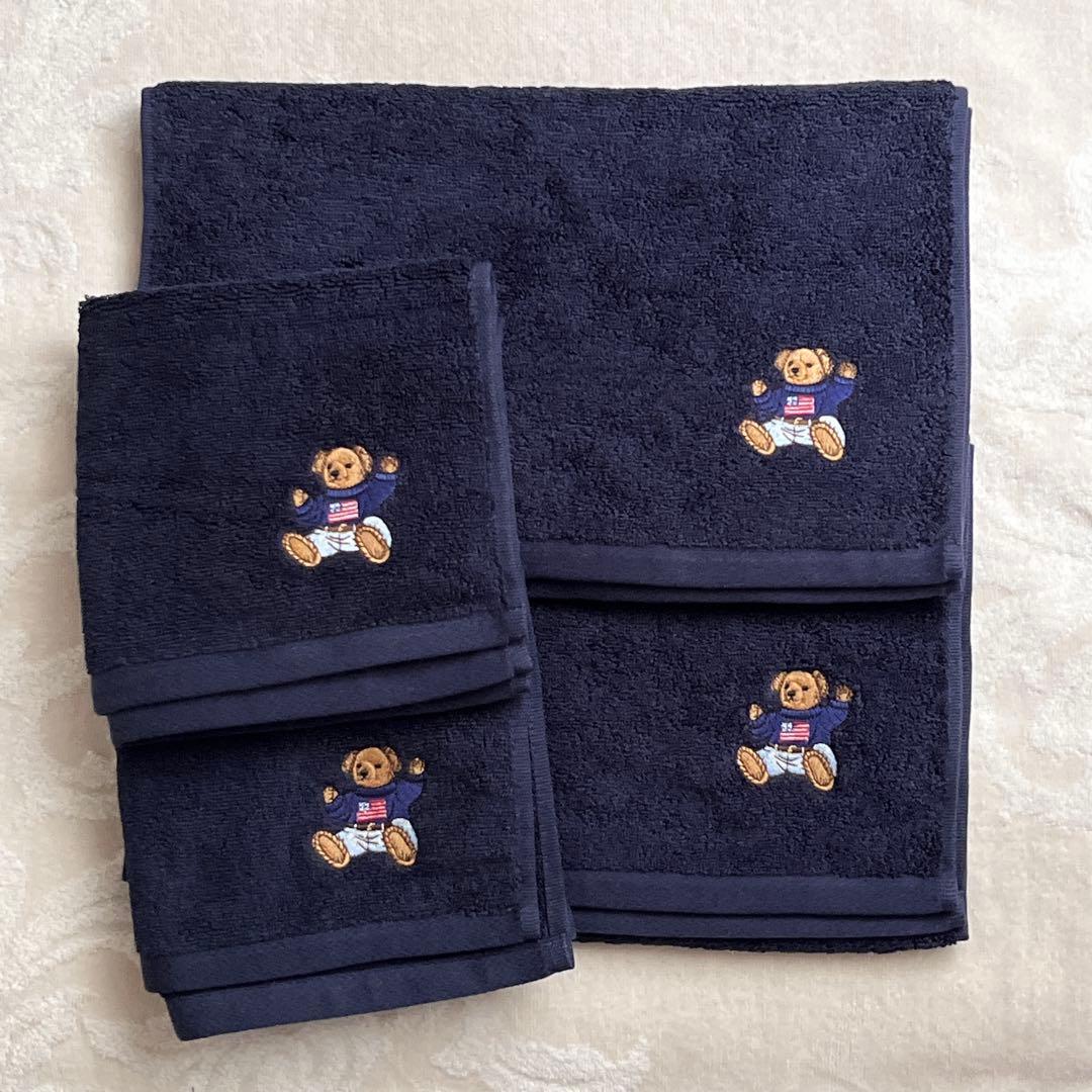 【新品】RalphLaurenラルフローレンポロベアタオル4枚セット《送料無料》