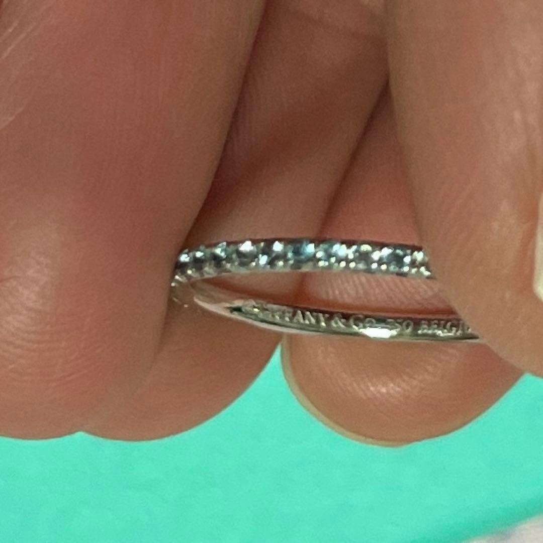 ※訳アリ品　ティファニー K18 アクアマリンフルエタニティリング