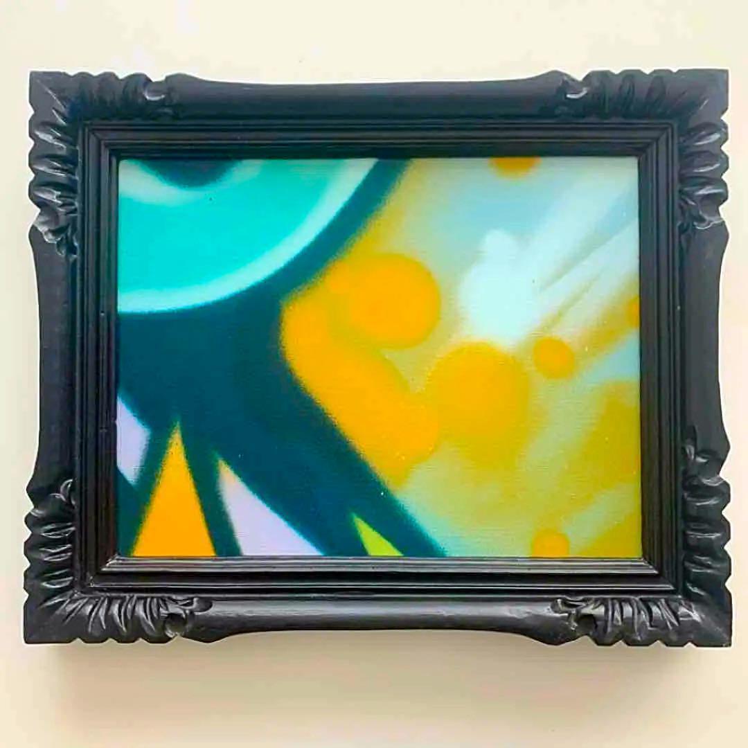 【一点物】ZENONEキャンバス 額付き 作品 匿名発送　スプレー缶