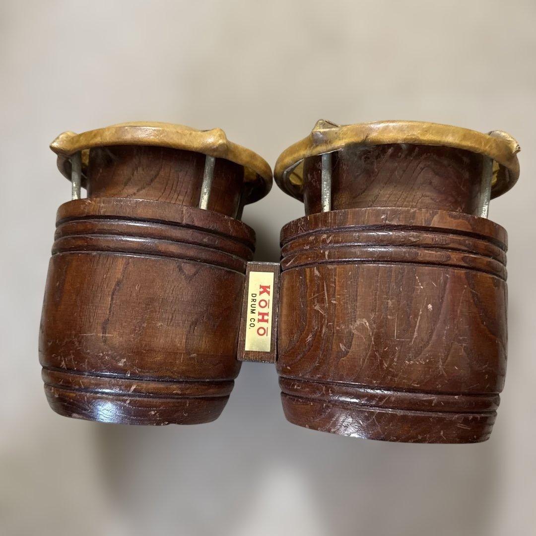 KOHO ボンゴ 木製 動物の皮ヘッド（羊