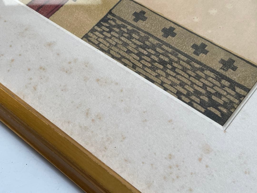 前川千帆　Bell Tower at Koran 呼蘭聖母廟晨鐘楼　版画　額入