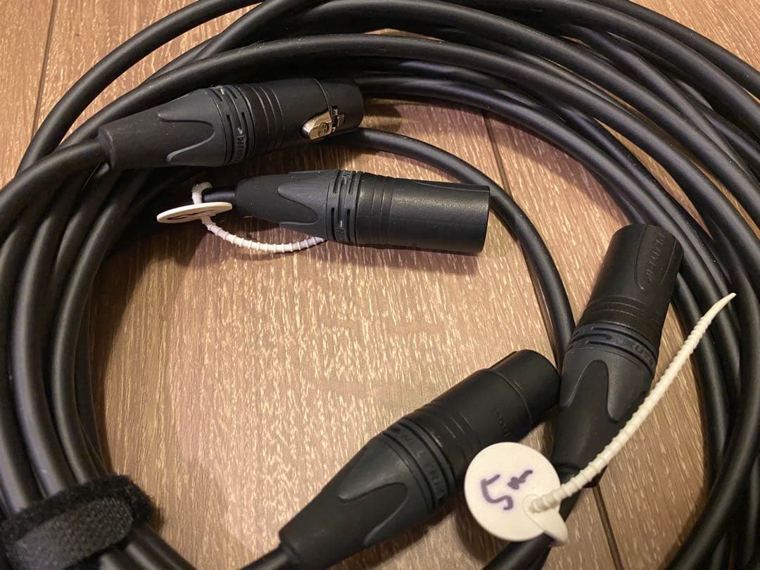 CANARE 4E6S 5m 2本 NEUTRIK XLR マイクケーブル ②