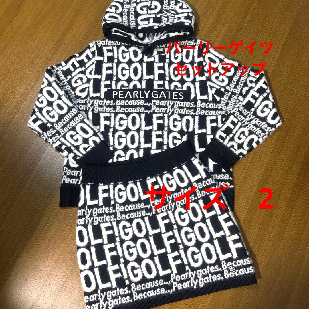 ★PEARLY GATES GOＬF柄ジャガードニットセットアップ　【2】