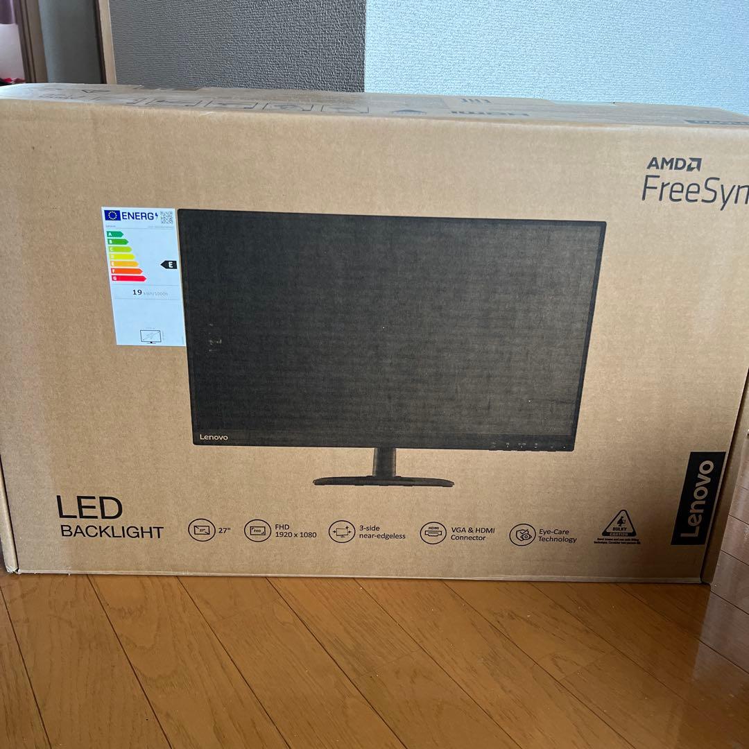 美品 Lenovo 27インチ モニター Switch2 PS5 プラグ付き