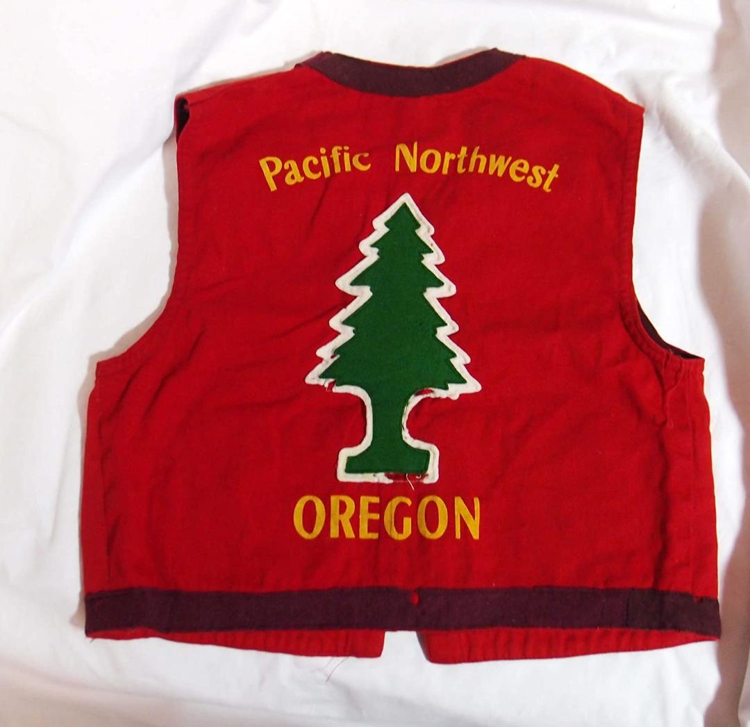 1950年代ヴィンテージ ライオンズクラブ OREGONベスト赤希少品