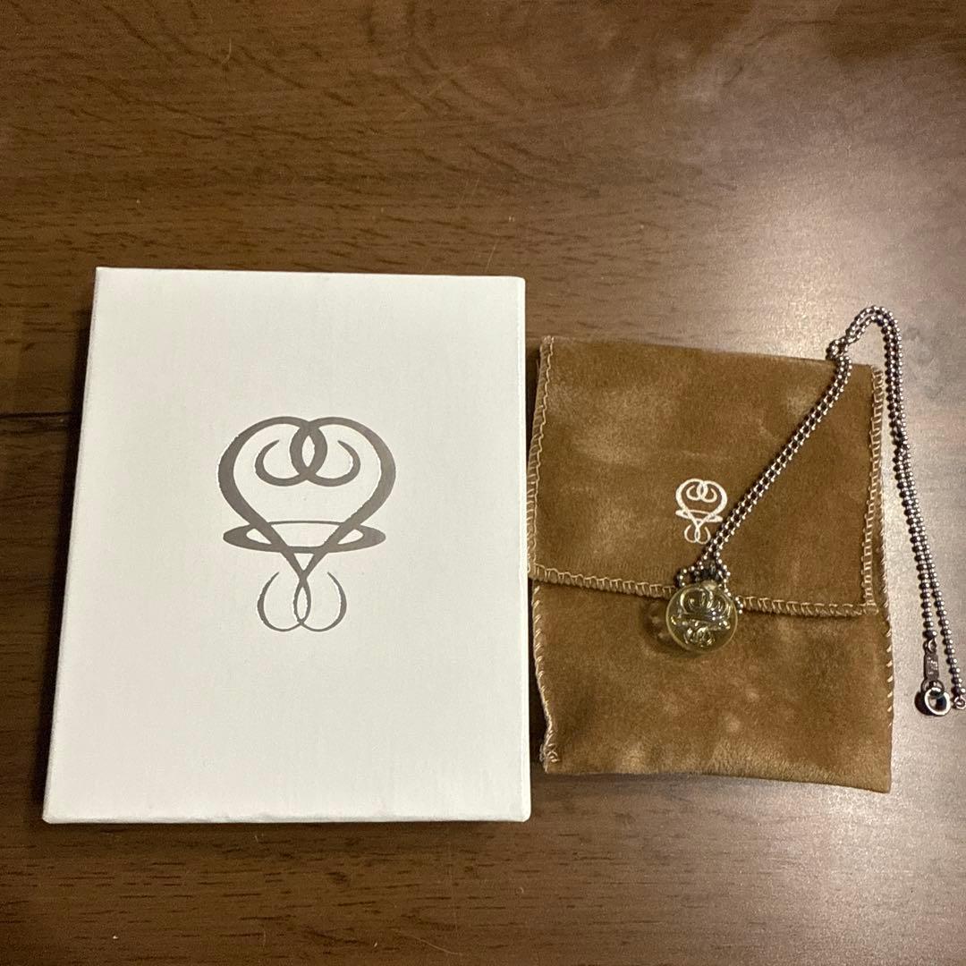 藤井フミヤ　クリアボールFFマークデザイン ペンダント　シルバー