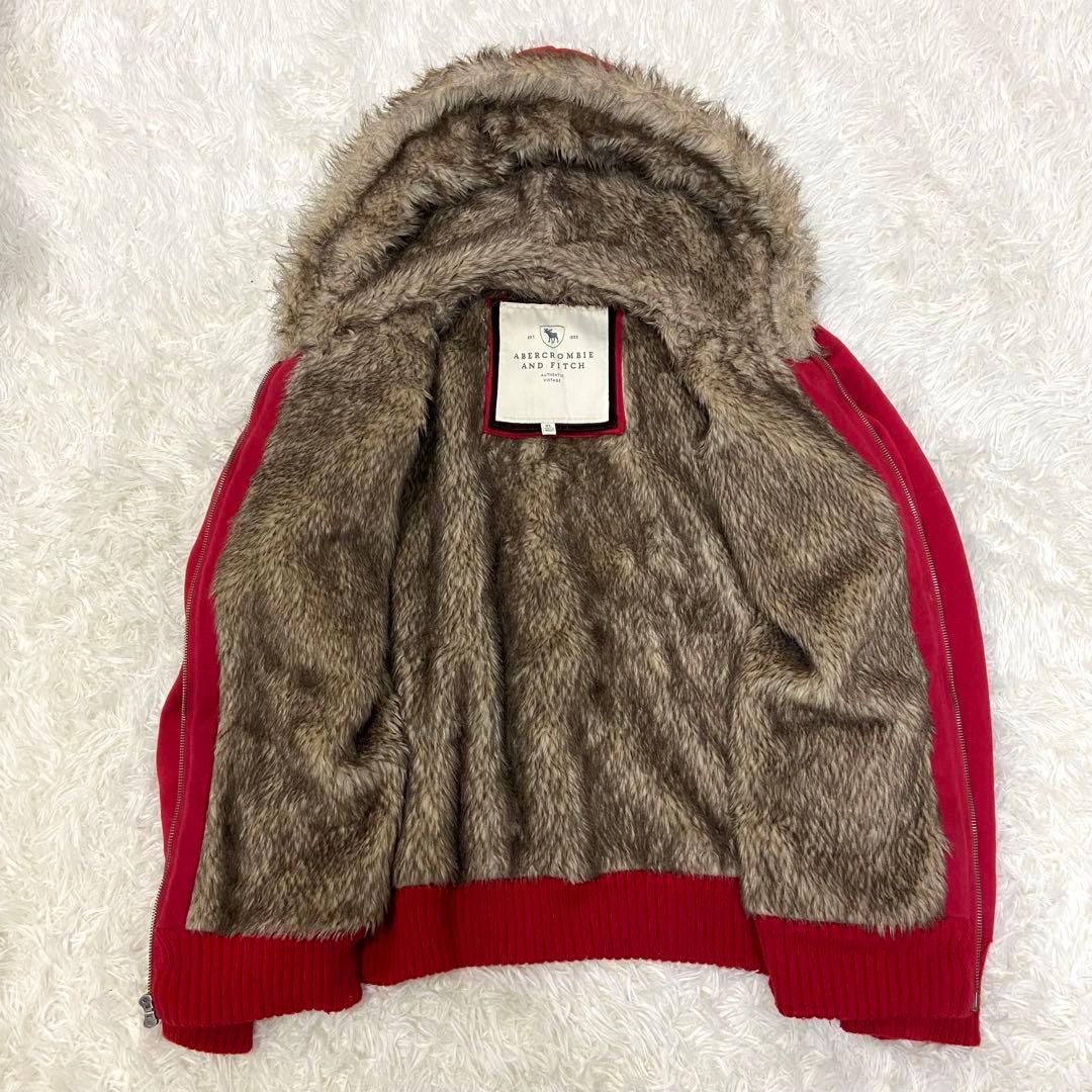 00s アバクロ ファー裏地 フルジップ パーカー シャギーY2K