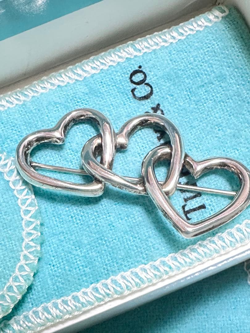 TIFFANY&Co./ティファニー シルバー925 トリプルハート ブローチ