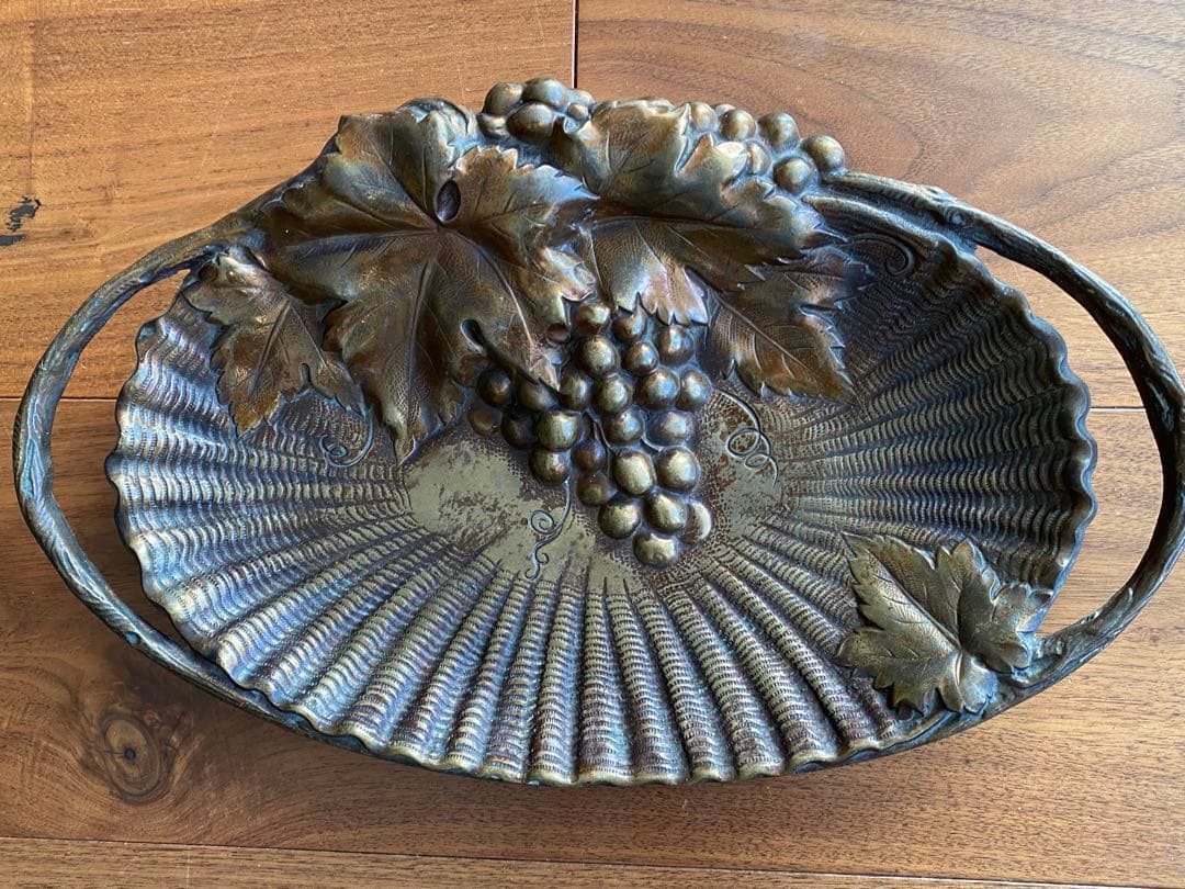 フランス　アンティーク　ブロンズ　ブドウと葉 アール・ヌーヴォー