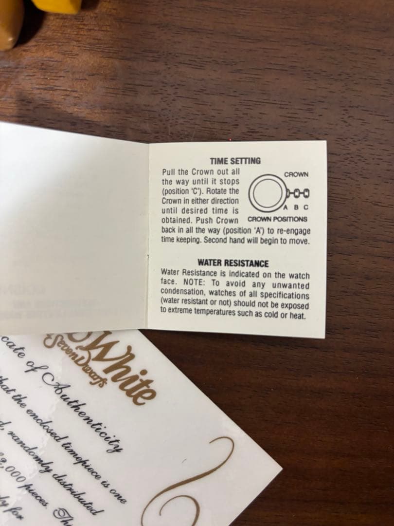 希少　ディズニー　7人の小人　腕時計　マイントレイン　トロッコ　メロディー　時計