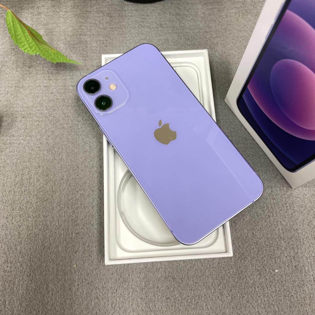 新品同様 iPhone 12mini 64GB パープル SIMフリー 送料無料