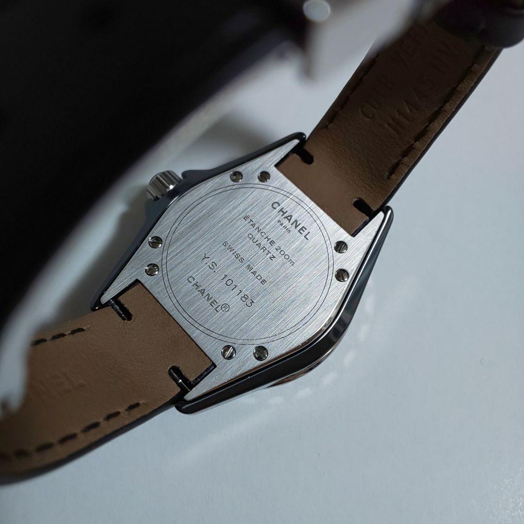 【激レア】CHANEL　シャネル　J12　レザーベルト　革ベルト　33mm