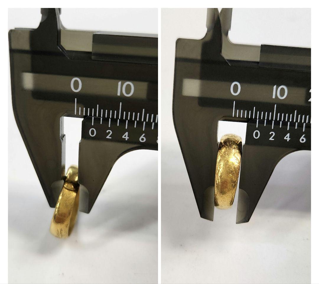 ♡リサズクラブ♡専用　純金 k24 梅鶴松 甲丸リング 5.35g