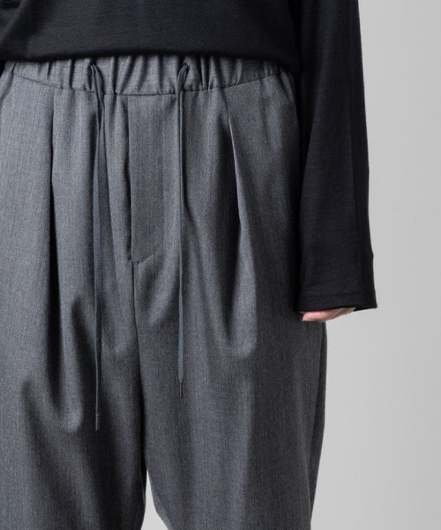 ato アトウ サルエルパンツ クラシックウール グレー 46