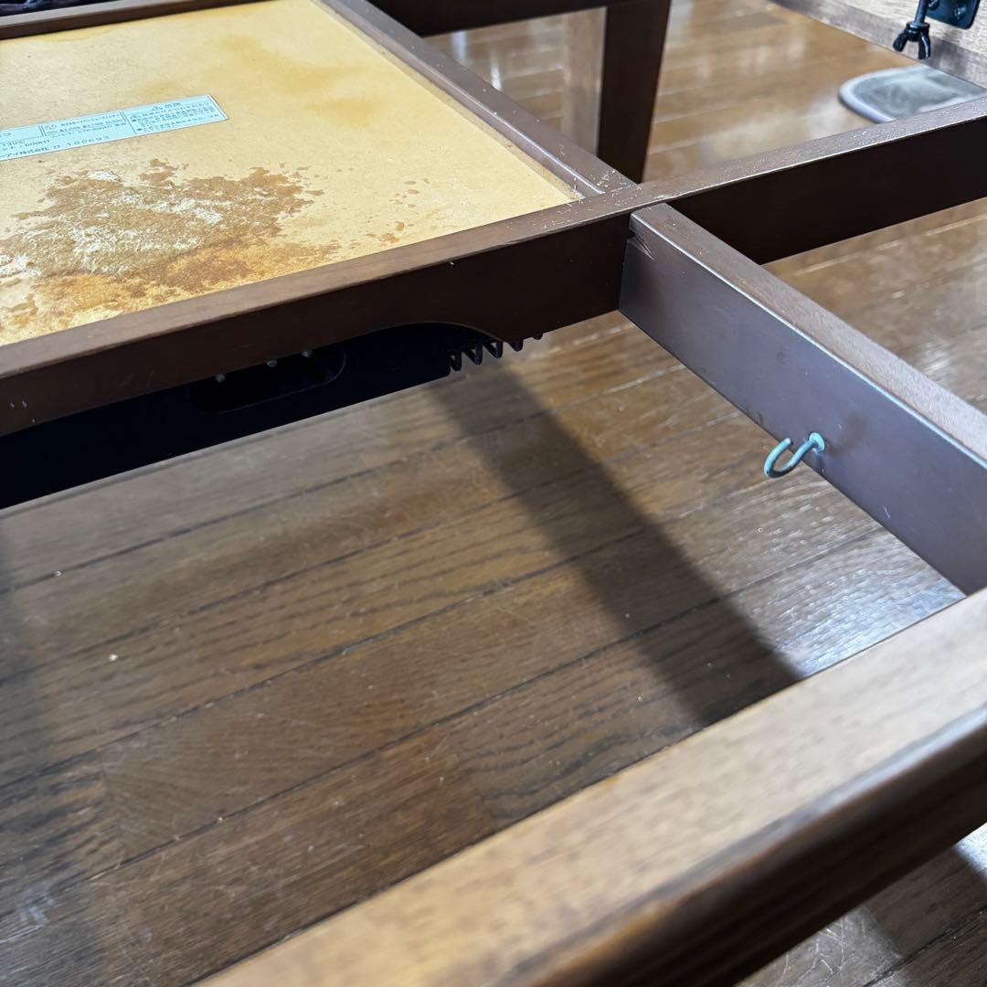 【ゆうちゃん】木製ガラストップ アジアンテイスト こたつテーブル