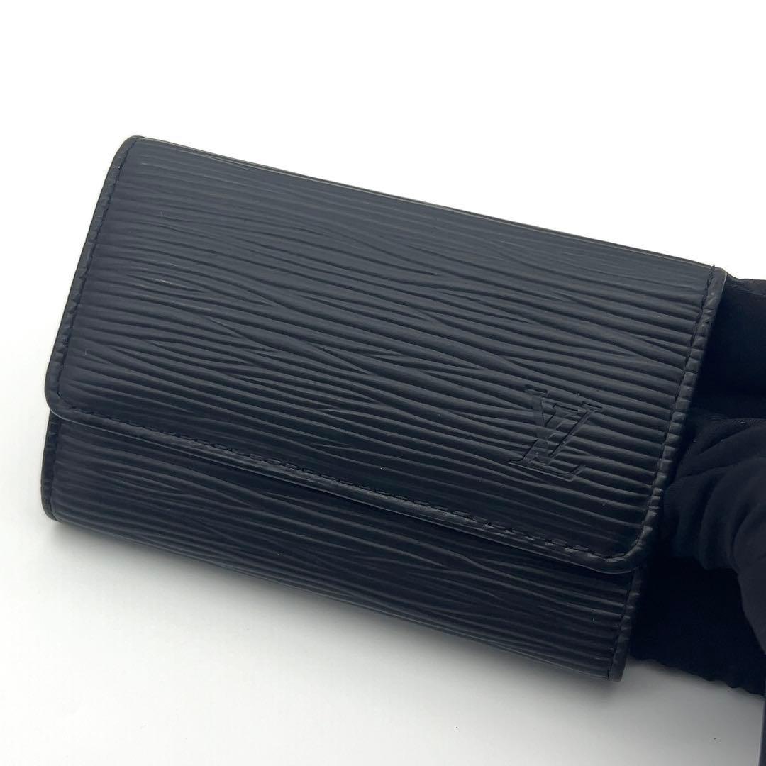 【極美品】ルイヴィトン エピ 黒 6連キーケース イニシャル無し