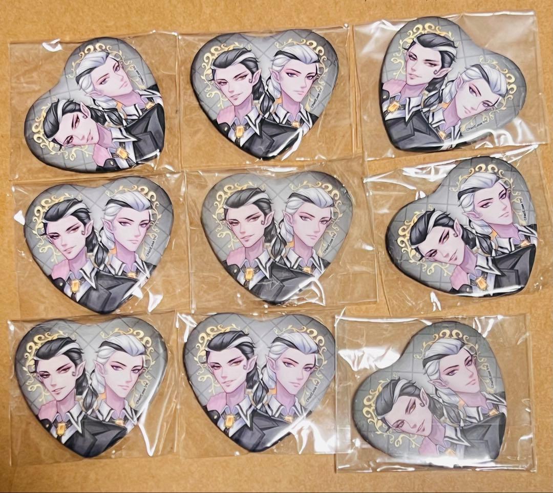 第五人格　白黒無常　アカデミーカフェ　ハート缶バッジ