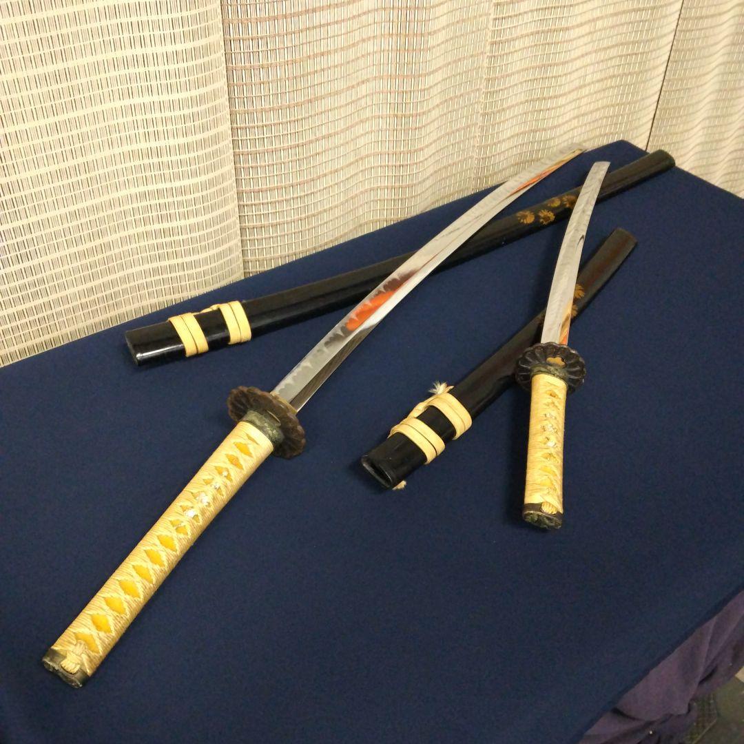 ☆本日価格！【模造刀大/小ペア花模様】