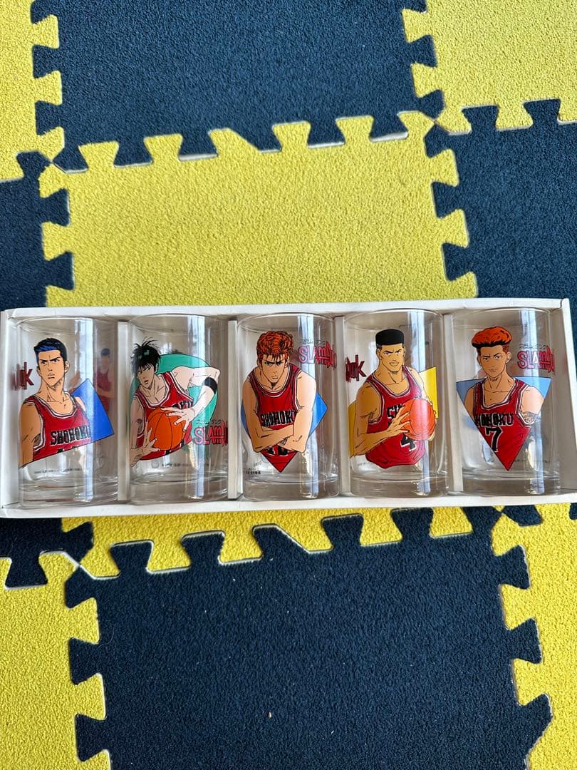 最安値！希少・スラムダンク、湘北メンバーのグラス5個セット(日本製)