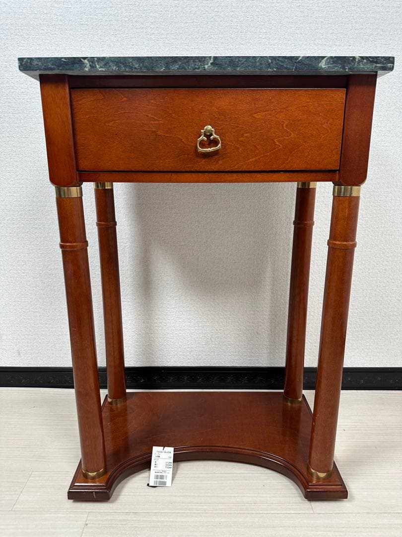 展示品 イトキン社 マーブルトップテーブル 大理石 サイドテーブル ※i1※
