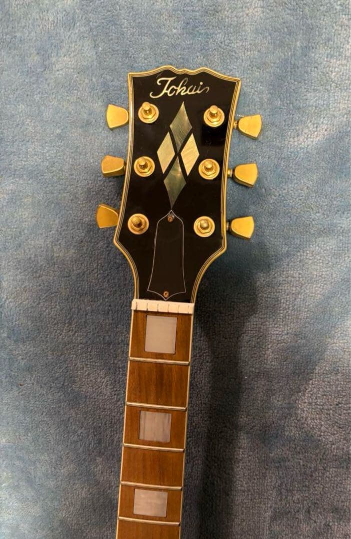 エレキギター レスポールタイプ ブラック ゴールドパーツ