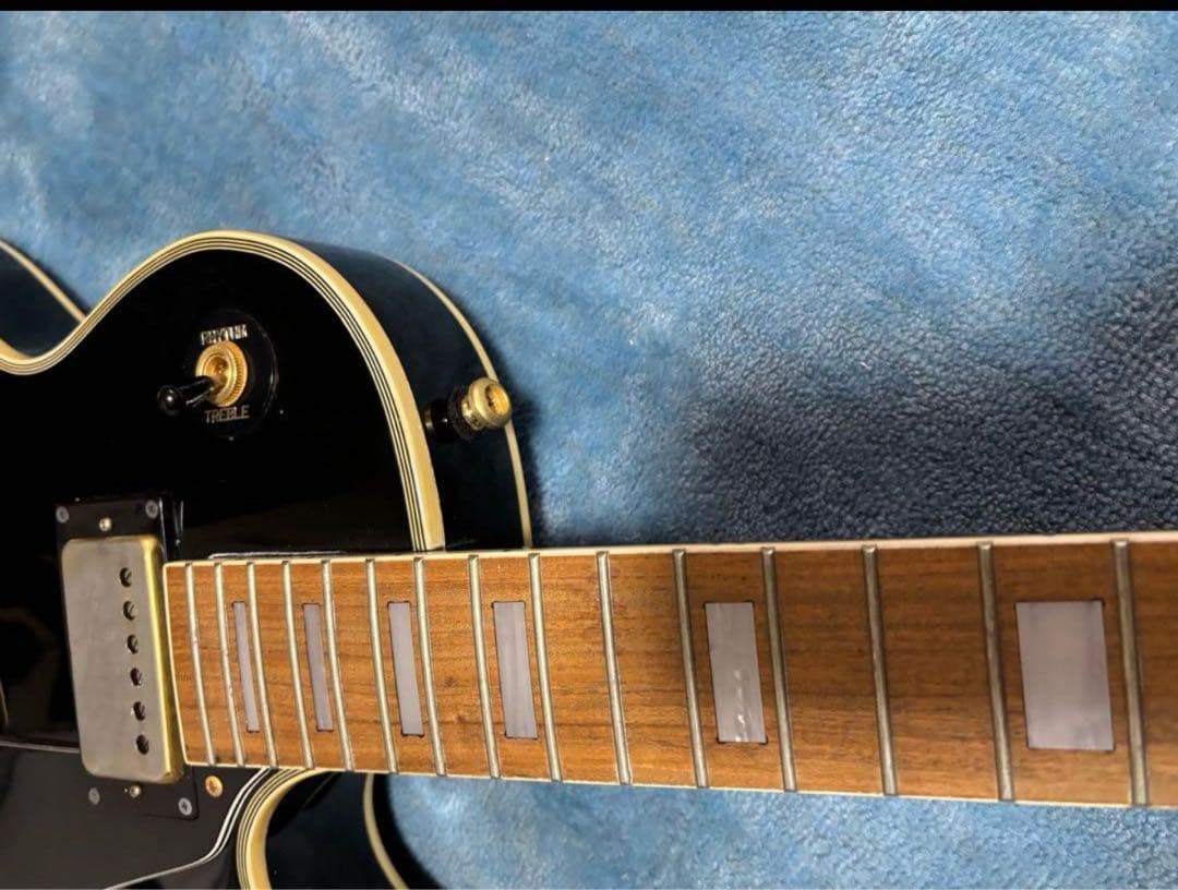 エレキギター レスポールタイプ ブラック ゴールドパーツ