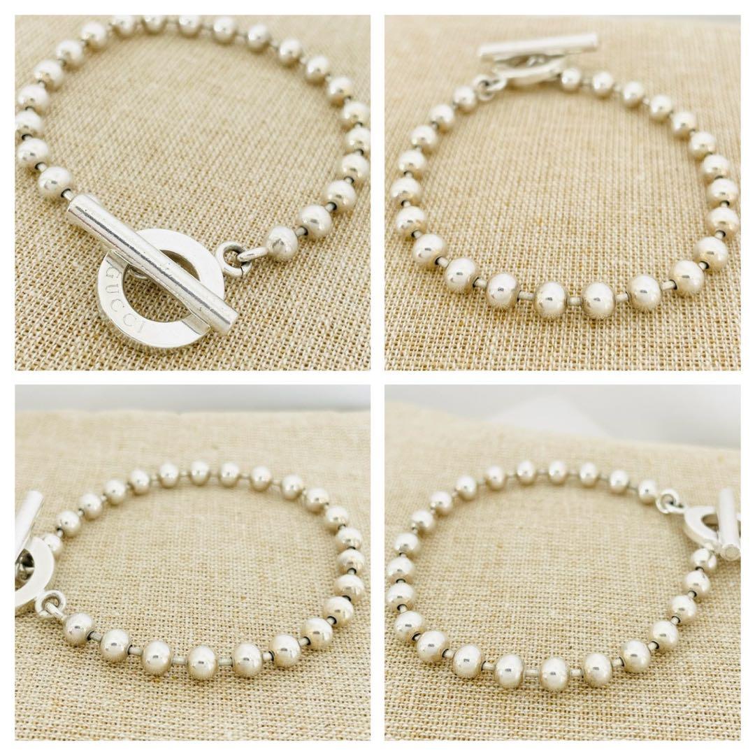 極美品★GUCCI グッチ ボールチェーン ブレスレット シルバー SV925