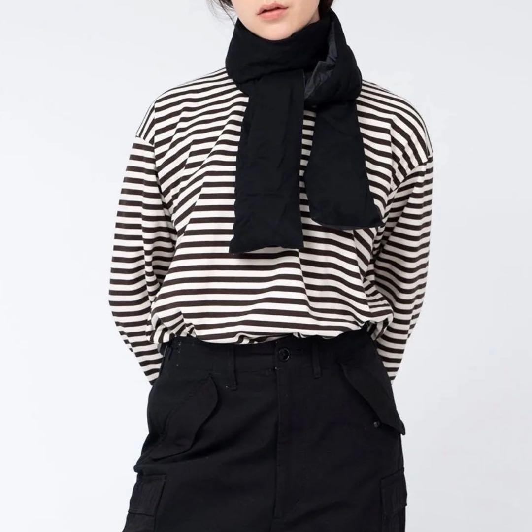 新品 ナナミカ ネイビー 光電子ダウンマフラー ユニセックス