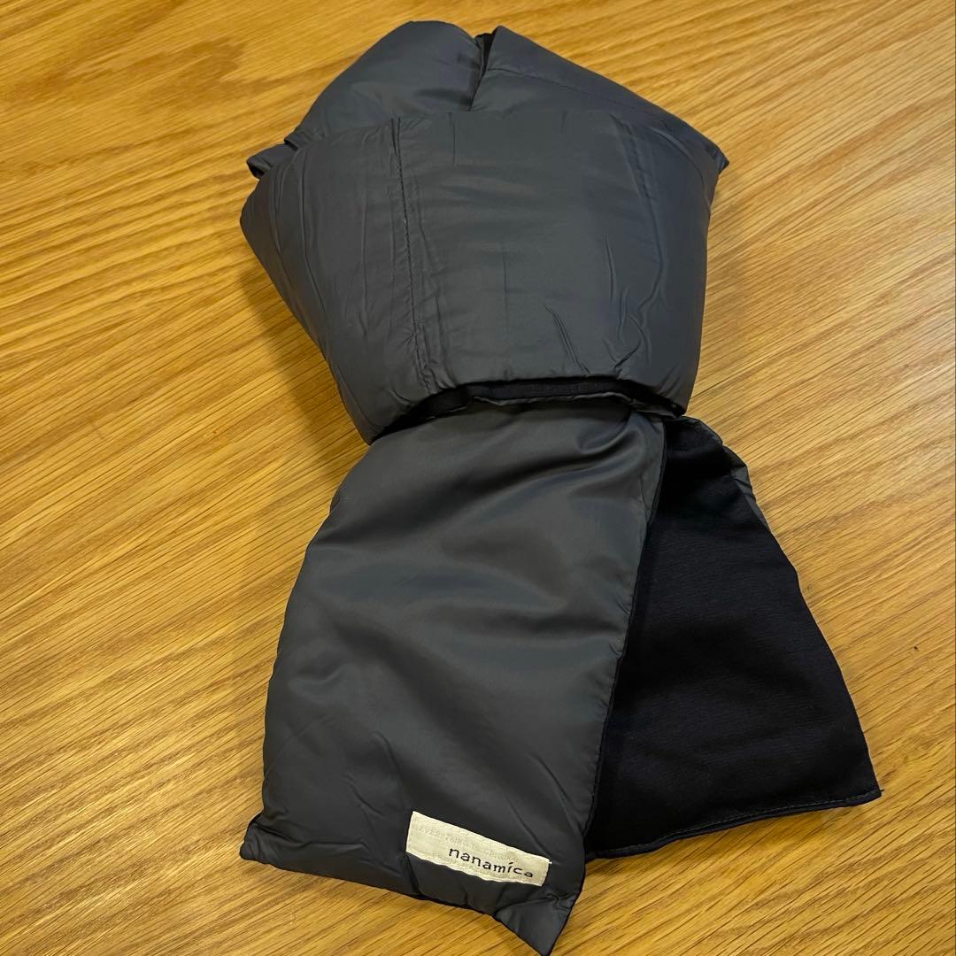 新品 ナナミカ ネイビー 光電子ダウンマフラー ユニセックス