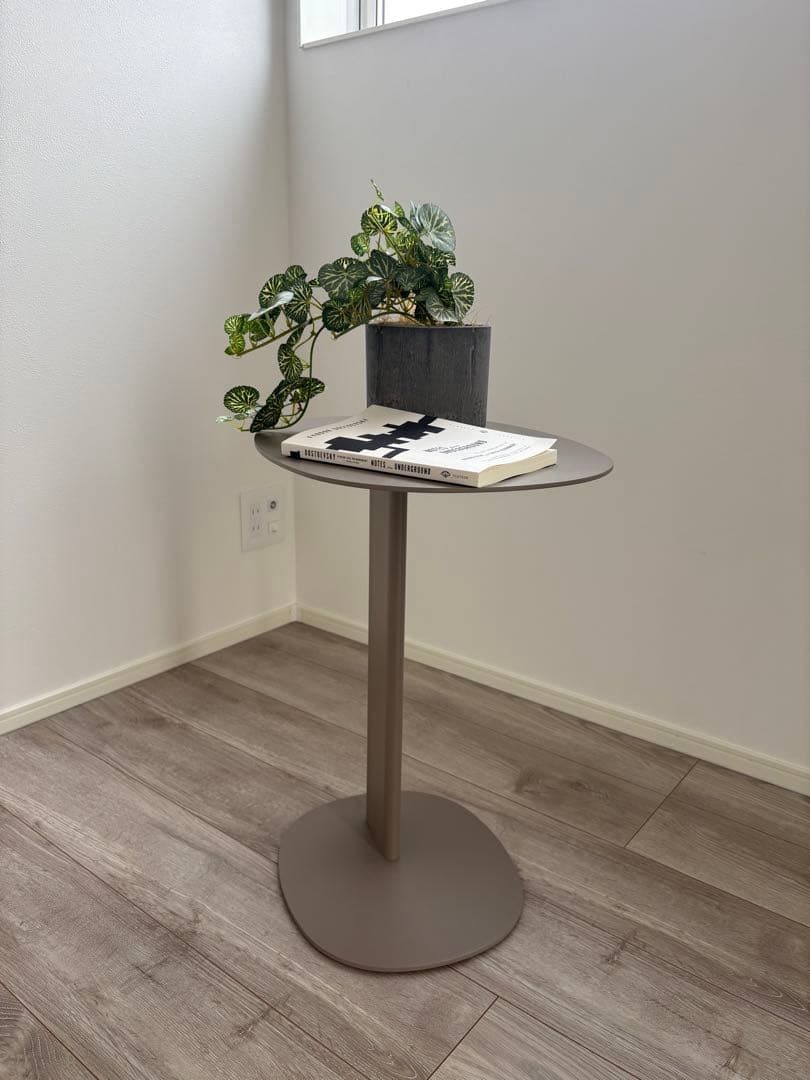 『美品』【アクタス　MITON】サイドテーブル グレーベージュ