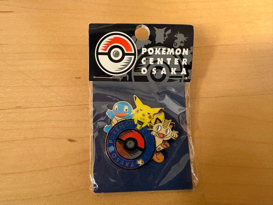 新品未開封 ポケモンセンター オーサカ ピンバッジ ニャース ゼニガメ 2003