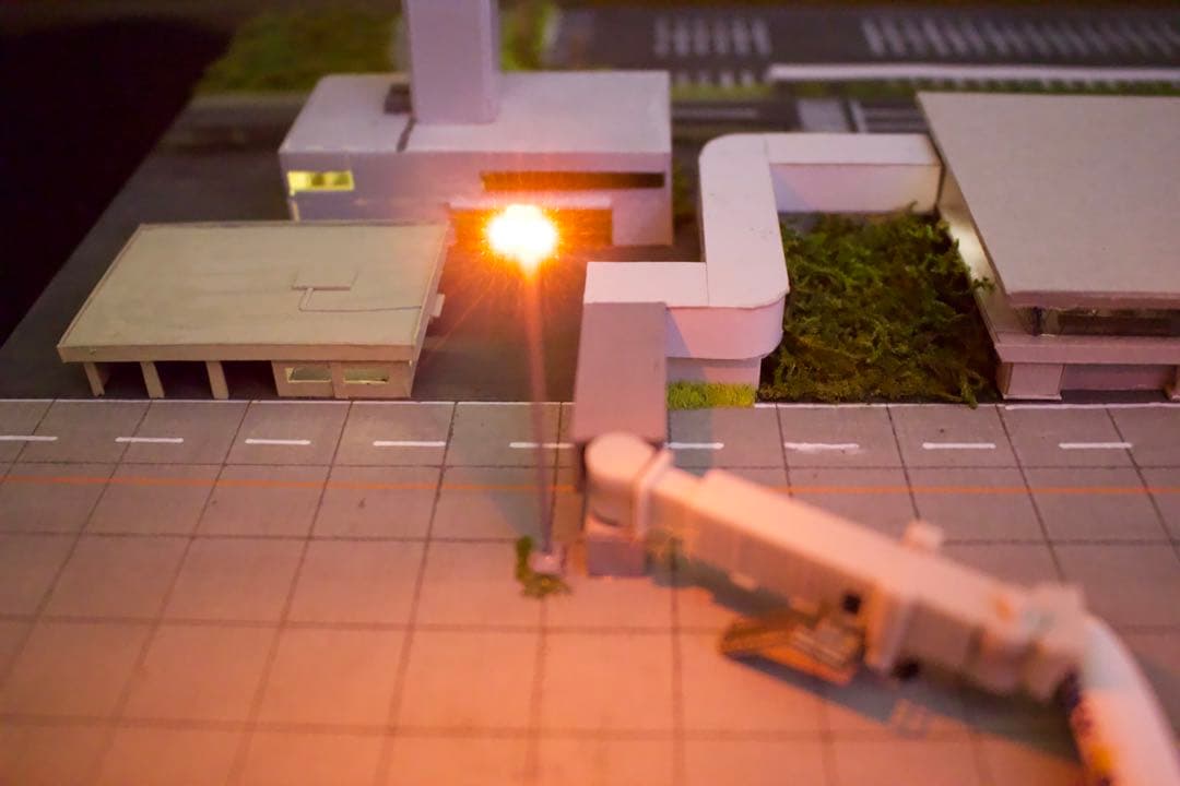 1/500 空港ジオラマ 最大5機駐機可能 フル電飾 フルスクラッチ 引取歓迎