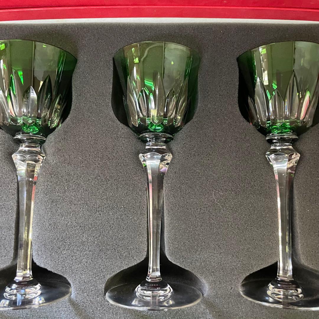 Baccarat バカラ グリーン 6客 ワイングラス グラス 食器
