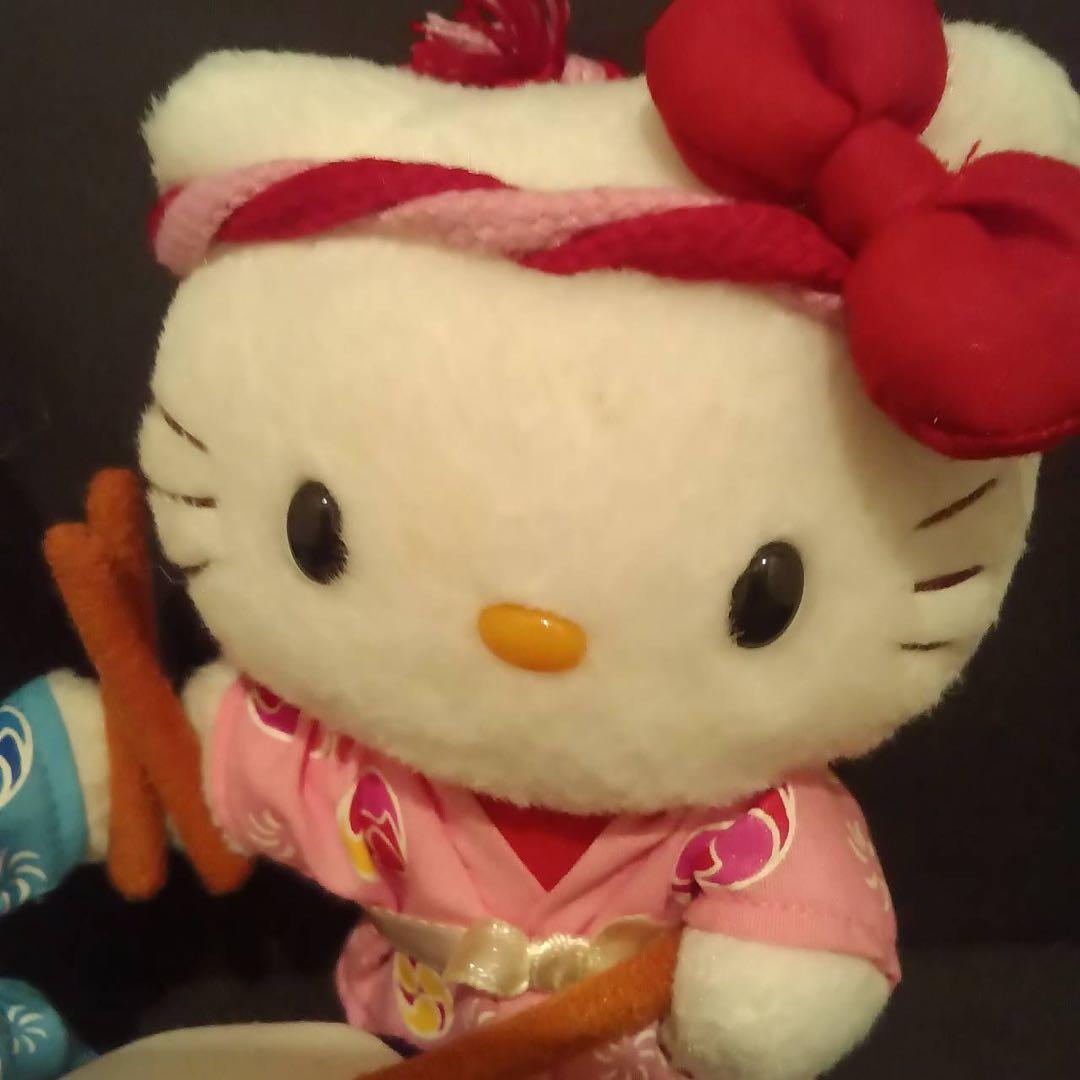 ハローキティ&ディアダニエル　ペア　お祭りシリーズ 太鼓 ぬいぐるみ