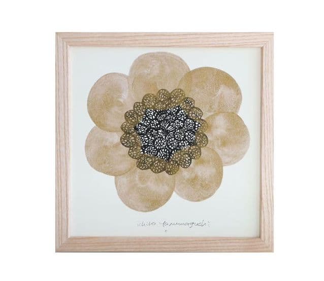 ［ＩＤＥＥ］アートポスター　山口一郎　 ＨＡＮＡ　－ｈｅａｄ　－ｇｏｌｄ　２０角