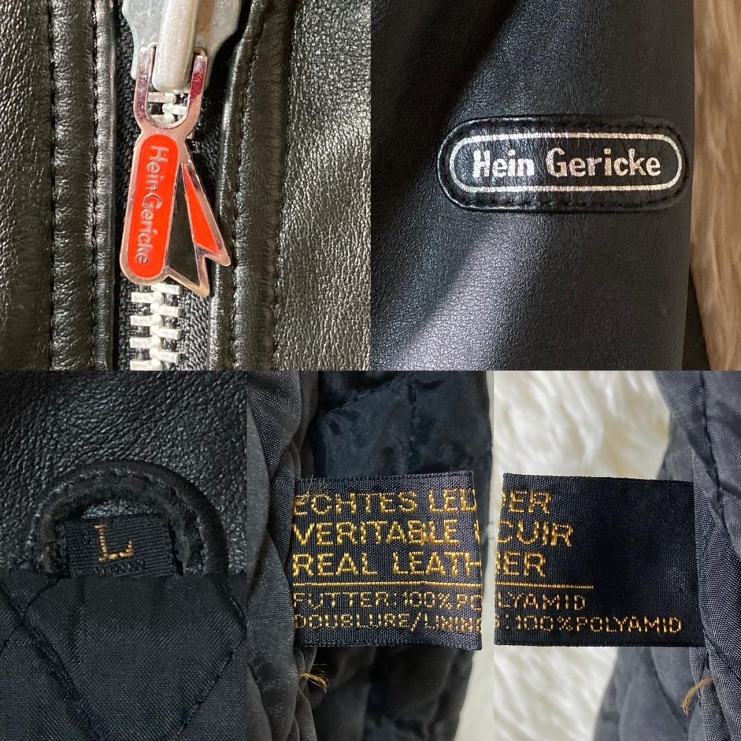 美品 90s Hein Gericke Dカン レザー ダブルライダース L