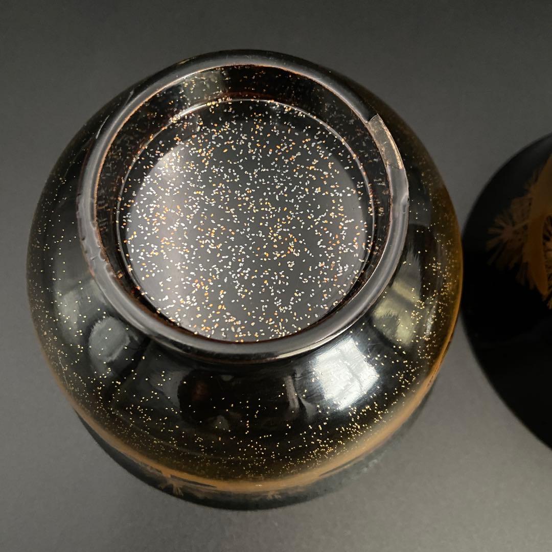 加賀蒔絵 若松蒔絵盃洗一対 内金梨子地 明治期 杯洗 2客 日本料理 料亭 割烹