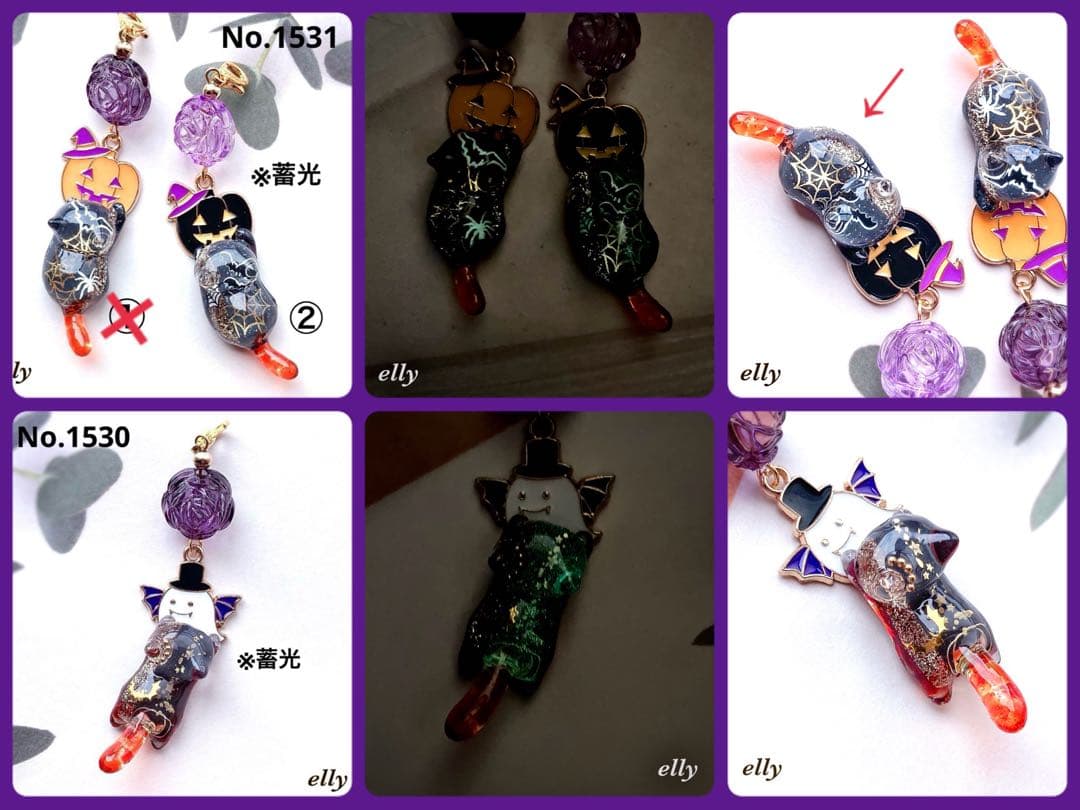 【ひな様】1500.ヨーヨー/水風船　じゃれ猫　レジン　チャーム