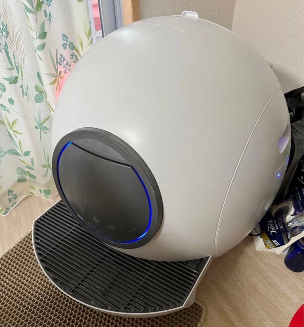 【ジャンク品】猫用トイレ 球形 ホワイト【早い者勝ち】