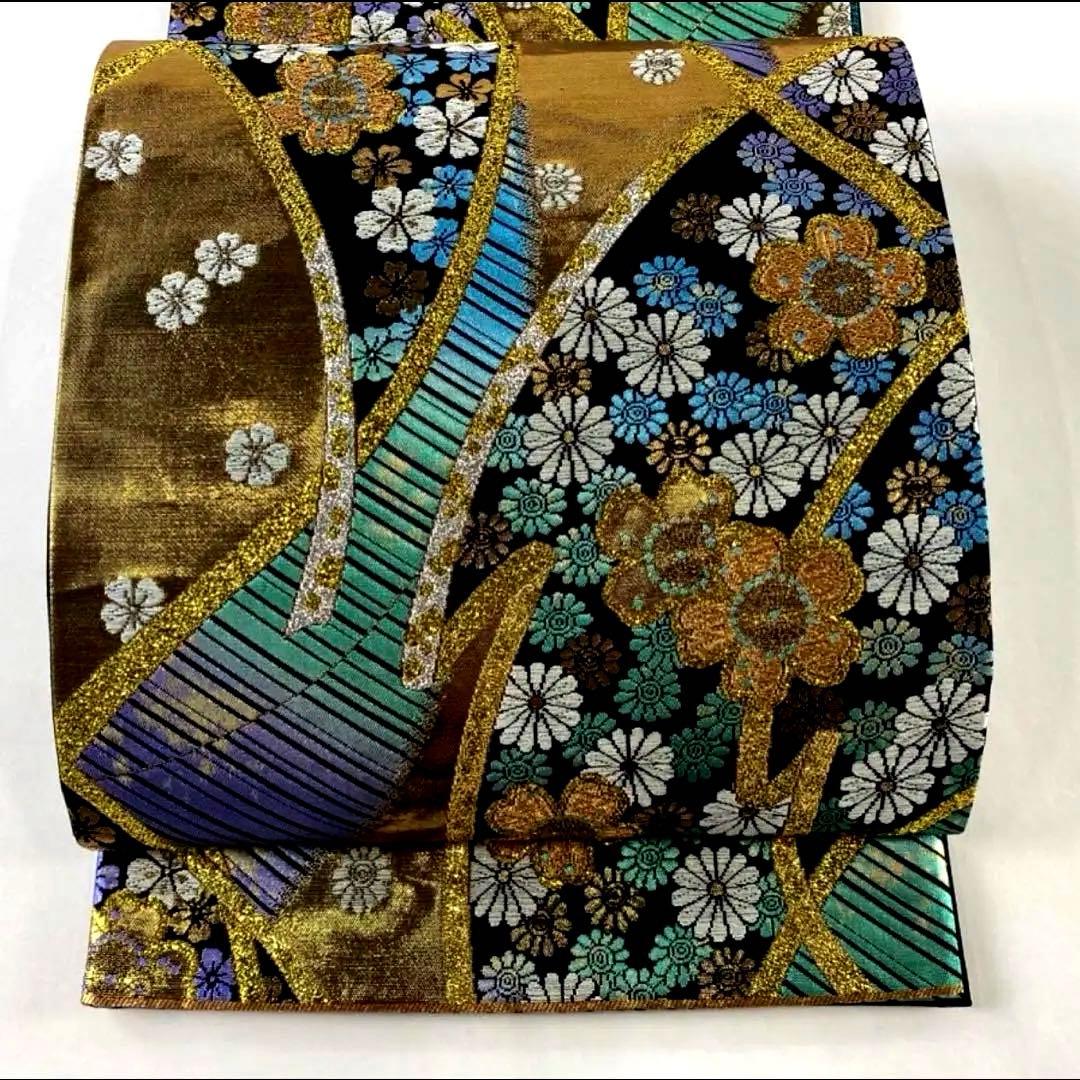 成人式振袖身丈160.5cm裄丈67cm雪輪 草花金糸金彩茶紫正絹美品セット中古