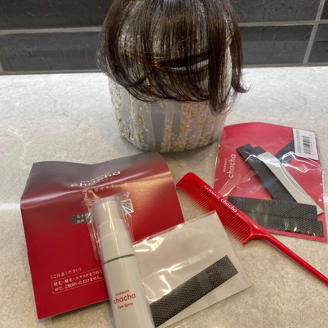 ペスカ ビューティーサロン発　クリップ不要　チャチャ　ポイントウィッグ テープ付